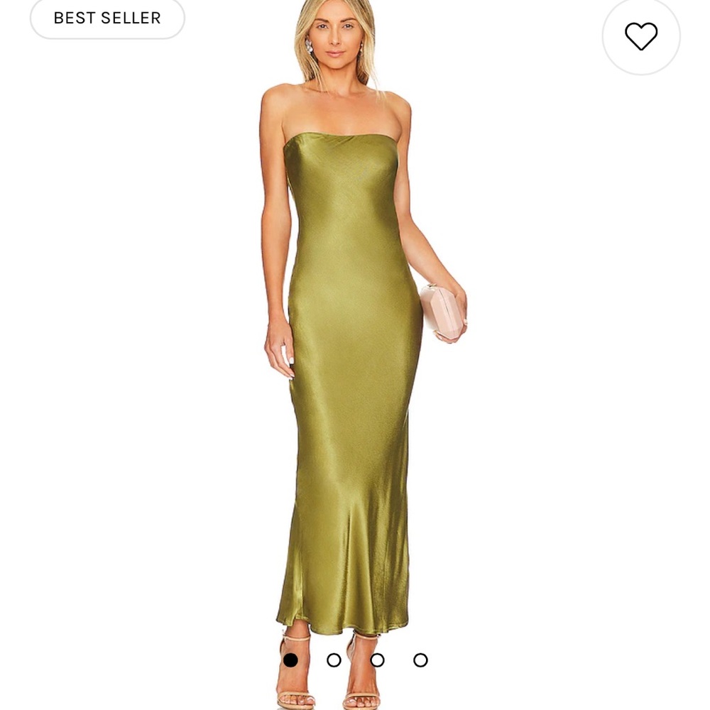 SNDYs x REVOLVE Angel Strapless Midi Dress in Olive
